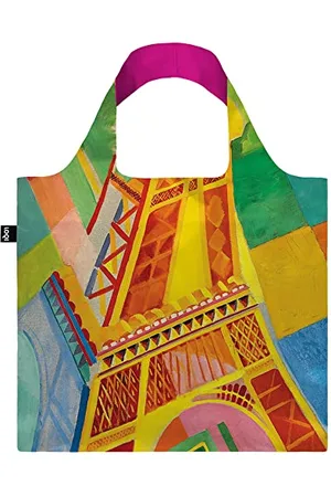 Loqi Robert Delaunay recycelte Tasche Eiffelturm, , , grün, rot, modern, , L, Zeitgenössisch