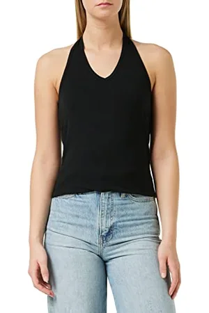 Build Your Brand Damen Ladies Neckholder T Shirt, , S EU