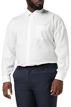 Seidensticker Herren Business-Hemd - Comfort Fit - Bügelfrei - Kent-Kragen - Langarm - 100% Baumwolle, (01), 42 EU