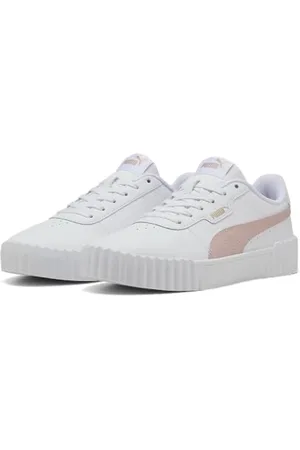 PUMA Damen Carina 3.0 Sneaker, White-Rose Quartz Gold, 42.5 EU