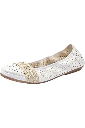 Rieker Damen 41466-81 Ballerinas, Weiß (Weiss/Offwhite 81), 40 EU