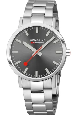 Mondaine Herren Analog Quarz Uhr mit Edelstahl Armband A660.30360.81SBJ