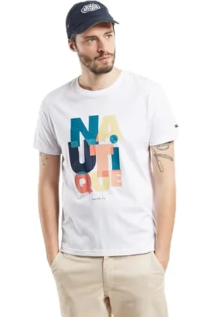 Armor.lux Herren Siebdruck T-Shirt, Nautik/Weiß, M