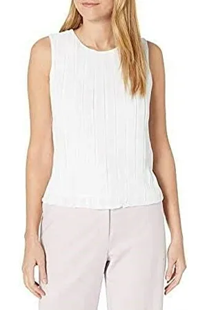 Calvin Klein Damen Bluse, Weiß, X-Groß