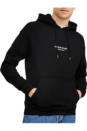 JACK & JONES Herren Hoodie Kapuzenpullover JORVESTERBRO - Relaxed Fit S-XXL, Größe:XXL, Farbe:Black 12241687