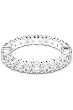 Swarovski Damen-Ring Platiniert Kristall transparent Rundschliff 49