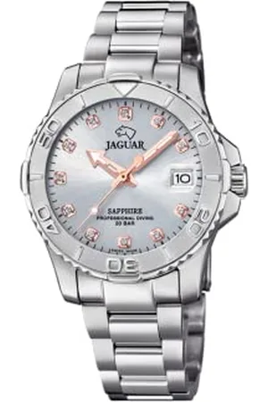Jaguar Woman-Kollektion J870/2 Armbanduhr 34 mm grau mit Stahlband für Damen