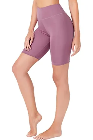 LOS OJOS Basics Radlerhose Damen - Frauen hohe Taille Biker Shorts Yoga Workout Laufen Kompression Übung Shorts
