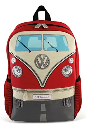 Brisa VW Collection - Volkswagen Kleiner Wander-Rucksack-Tages-Uni-Rucksack im T1 Bulli Bus Design (15l/Klein/Bus Front/ )