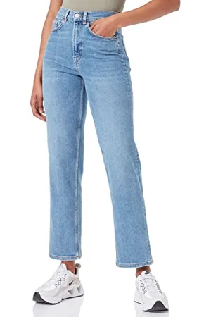 SELECTED Damen Slfmarie Hw Straight Mid Blu U Noos Jeans, , 27W / 32L EU