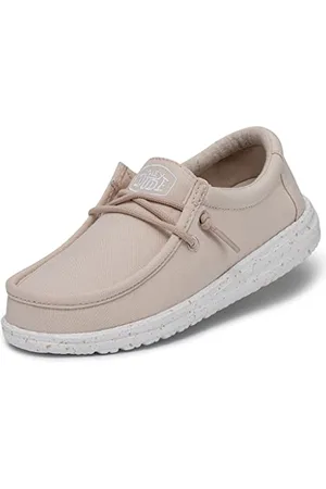 Hey dude Wally Youth Slub Canvas Moc Toe Shoes, , 32 EU