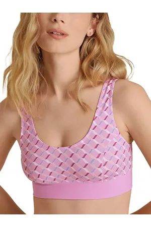 Calida Elastic Trend Bustier Damen, mit breitem Softbund, natürlich atmungsaktive und weiche Single Jersey-Qualität