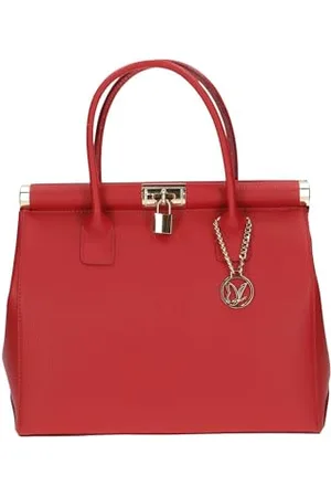 Caprice Damen Henkeltasche aus Leder Mittelgroß, Rot