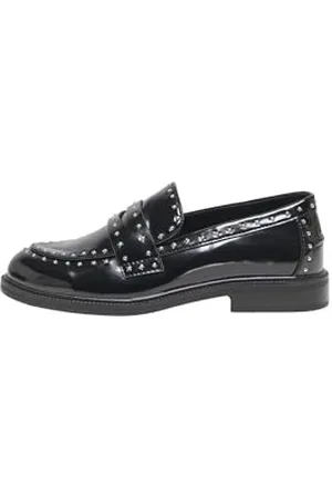 ONLY Damen Onllux-7 Pu Studs Loafer, Black, 38 EU