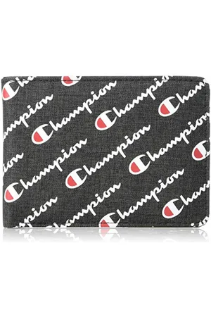 Champion Herren Graphic Wallet Geldbörse, Schwarz/Scarlet-Logo, Einheitsgröße
