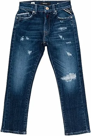 Replay Jungen Jeans Mini Waitom Regular-Fit, (Blau), 8 Jahre