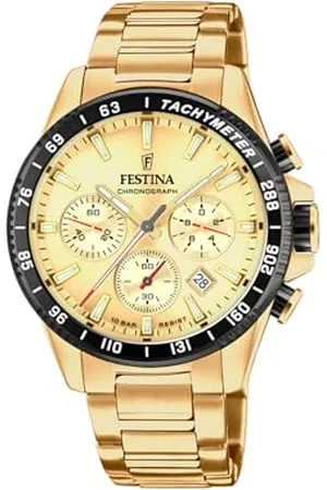 Festina Herren Analog Quarz Uhr mit Edelstahl Armband F20634/6