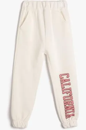 Koton Girls Jogger Sweatpants Elastic Waistband Printed Detail Pockets