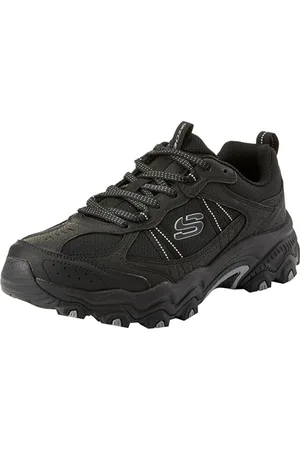 Skechers Herren Ausdauer bei Trekking Low Cut, Schwarzer Synthetik-Mesh-Besatz, 45.5 EU