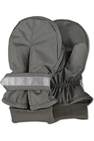 Sterntaler Unisex Kinder Fäustlinge Mit Daumen, Klettverschluss Reflektierendem Streifen Handschuh, Dunkelgrün, 2 EU