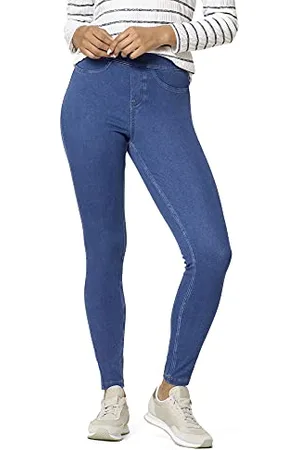 HUE Damen Curvy Fit Essential Denim Leggings Strumpfwaren, , X-Klein