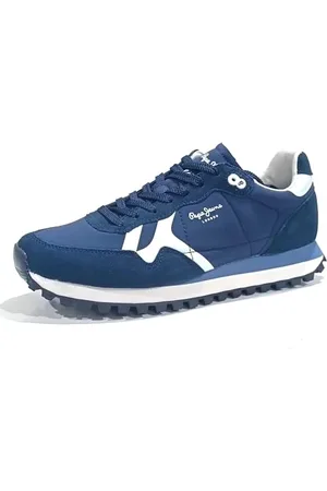 Pepe Jeans Herren Brit-On Prints M Sneaker, Blau/Marineblau, 42 EU