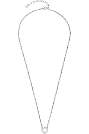 Leonardo Halskette Clip & Mix Orlanda Venezianer-Kette aus silberfarbenem Edelstahl Kleeblatt-Element zum Anhängen von Charms 50-55 cm Länge Schmuck Geschenk für Frauen 023734