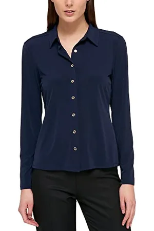 Tommy Hilfiger Damen Long Sleeve Collared Button Front Top Bluse, , S