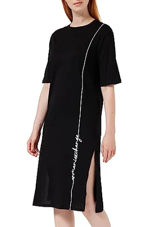 Armani Exchange Damen Cotton Midi Tee Shirt Casual Dress, , XS EU