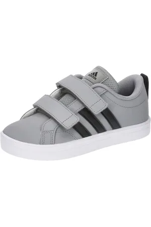 adidas VS Pace 2.0 Hook and Loop Shoes Kids Schuhe, Grey Three/core Black/Cloud White, 33.5 EU