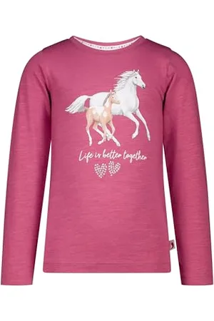 Salt & Pepper Mädchen Girls Print/Studs Horses Baby- Und Kleinkind T-Shirt-Satz, , 92-98 EU