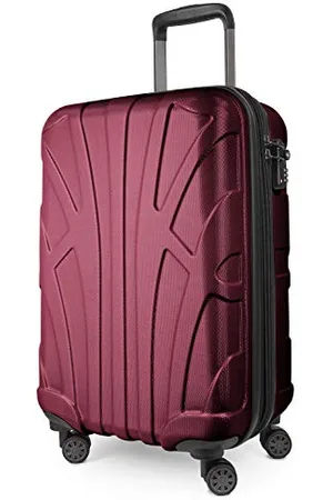 SUITLINE Handgepäck Bordgepäck Koffer mit Laptoptasche und Erweiterung, Business Trolley, TSA, 55 cm, ca. 38 Liter, 100% ABS Matt