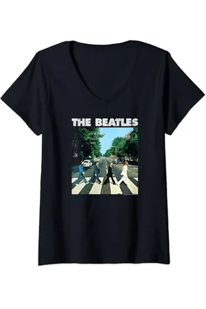 The Beatles Die Beatles - Abbey Road T-Shirt mit V-Ausschnitt
