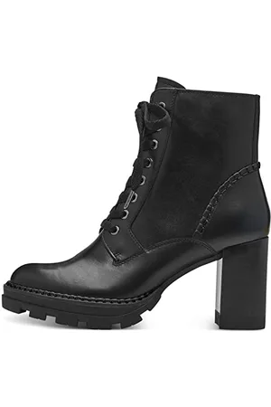 Tamaris Damen Schnürstiefel, Frauen Stiefel,TOUCHit-Fußbett,schnürboots,halbstiefel,schnürung,Winterstiefel,Winterschuhe,Black,41 EU