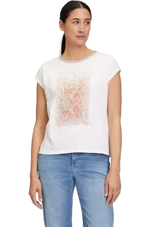 Cartoon Damen Rundhals-Shirt mit Placement ,38