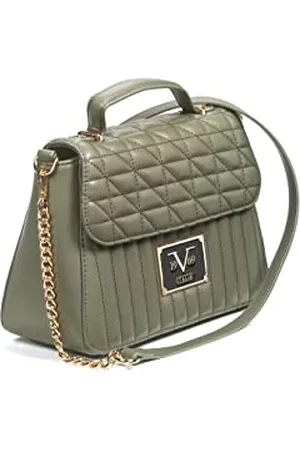 19V69 Italia Damen Schultertasche Weiß Silber Women Shoulder Bag