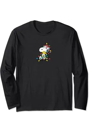 Peanuts – Snoopy Woodstock Weihnachtsbeleuchtung Langarmshirt