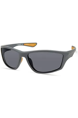 Timberland Herren TBA9272, Casual Sonnenbrille in Leichtem Design, Rechteckige Linsenform, Rauchgrau Polarisierte Gläser, Grau, , 64