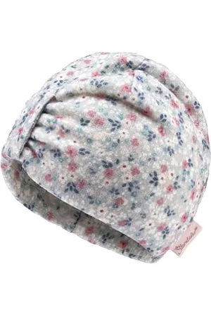 Sterntaler Beanie mit Streublumen Print - Mädchen Turban Mütze aus anschmiegsamer Strickware - Kinder Mütze, gefüttert mit Baumwollfleece - , 41