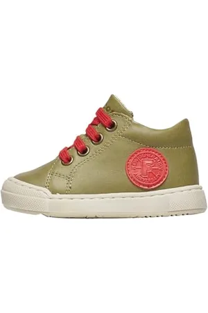 Falcotto ALSTRO Zip Krippenschuh, Stone-RED, 22 EU
