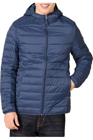 Amazon Herren Leichte, Wasserabweisende, verstaubare Kapuzenjacke, , XXL