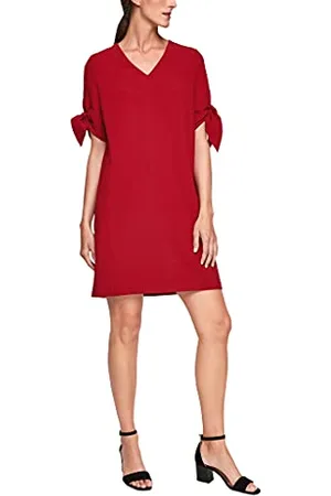 QS by s.Oliver Damen 150.10.108.20.200.2103324 Kleid, Rot (Rot 3868), 38