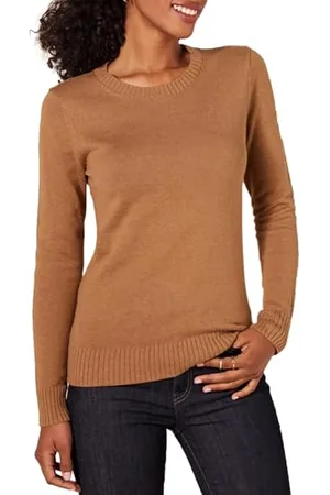 Amazon Damen Pullover Mit Rundhalsausschnitt Aus 100 % Baumwolle (Erhältlich In Übergröße), , M