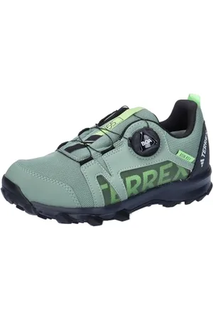 adidas Jungen Unisex Kinder Terrex Agravic BOA RAIN.RDY Trail Running Shoes Trailrunning-Schuhe, Silver Green/core Black/Green Spark, 28 EU