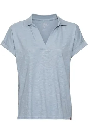 Camel Active Damen T-Shirt mit Polokragen aus Organic Cotton Womenswear-M