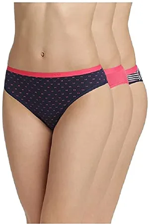 Dim Slip Les Pockets Baumwolle Stretch Baumwolle Damen x3, Pink, S