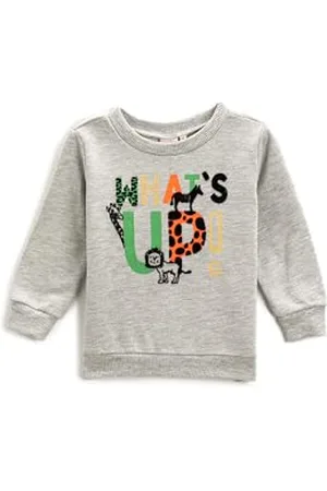Koton Babyboy Slogan Printed Sweatshirt Long Sleeve Crew Neck