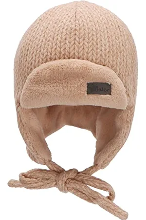 Sterntaler Baby Jungen Mütze Baby Fliegermütze Strickoptik Mütze - Mütze Baby - aus Viskose mit Ohrenklappen und Bindeband - , 39