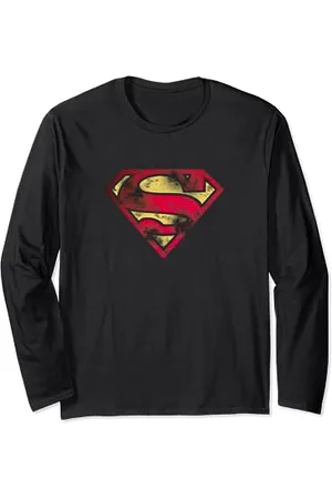DC Comics Originals Superman War Torn Logo Langarmshirt