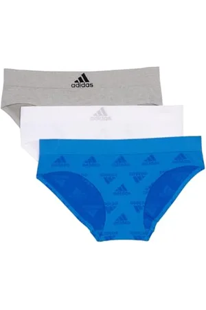 adidas Nahtlose Hipster-Unterwäsche für Damen, 3er-Pack, Pblujac/Mhg/Wht, L